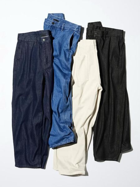 Джинси Uniqlo сині Wide Tapered Jeans 78101 фото