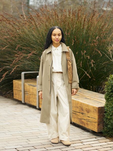 Пальто Uniqlo:C бежеве BLOCKTECH Single Breasted Coat 76161 фото