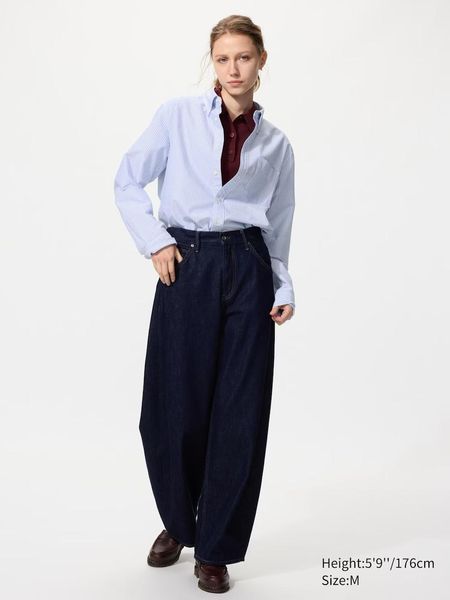 Сорочка Uniqlo жовта Oxford Slim Shirt | Striped 8282 фото