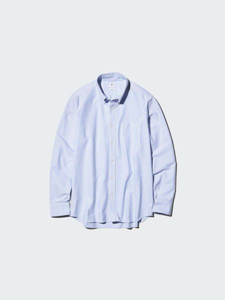 Сорочка Uniqlo жовта Oxford Slim Shirt | Striped 8282 фото