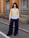 Брюки Uniqlo темно-синi Shirring Easy Trousers 8631 фото 6