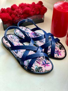 Босонiжки Melissa+ Jason Wu синi Hailey Strappy Sandal 54803 фото