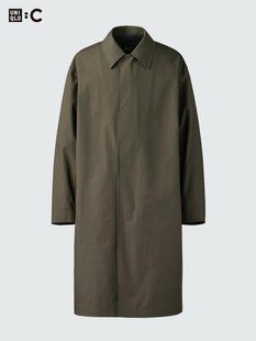 Пальто Uniqlo:C оливкове BLOCKTECH Single Breasted Coat 7737 фото