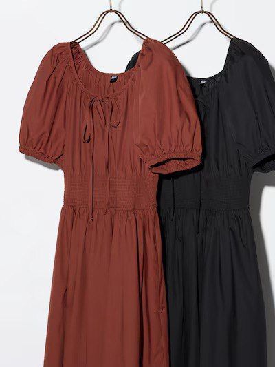 Сукня Uniqlo чорна Volume Sleeve Dress  730311 фото