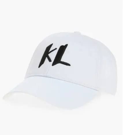 Бейсболка Karl Lagerfeld Paris біла Logo Embroidered Baseball Hat 7938 фото
