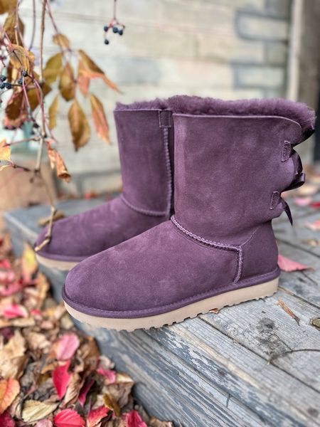 Бордовые сапоги "Bailey Bow II" UGG 14901 фото