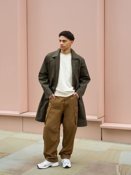 Пальто Uniqlo:C оливкове BLOCKTECH Single Breasted Coat 7737 фото