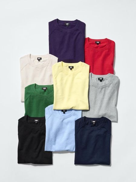 Светр Uniqlo зелений Washable Cotton Crew Neck Jumper 8265 фото