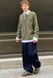Рубашка Uniqlo оливковая вельветовая Corduroy Long Shirt Jacket 79081 фото 4
