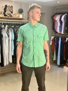 Зеленая рубашка Jack&Jones 2046 фото