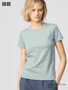 Футболка Uniqlo із серії U світло-зелена 7579111 фото