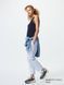 Брюки Uniqlo блакитні в смужку Cotton Relaxed Ankle Pants | Striped 780611 фото 1