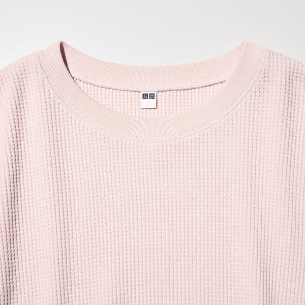 Лонгслів Uniqlo світло-зелений Waffle T-Shirt 8302 фото