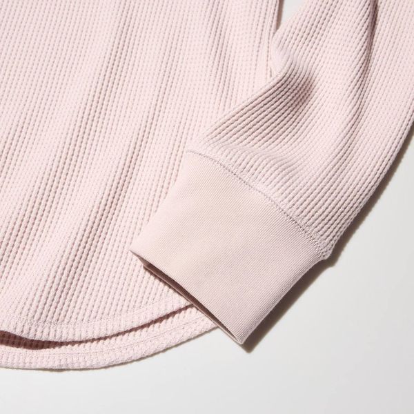 Лонгслів Uniqlo світло-зелений Waffle T-Shirt 8302 фото
