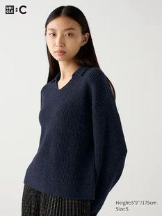 Джемпер Uniqlo:C темно-синiй Polo Jumper  702711 фото