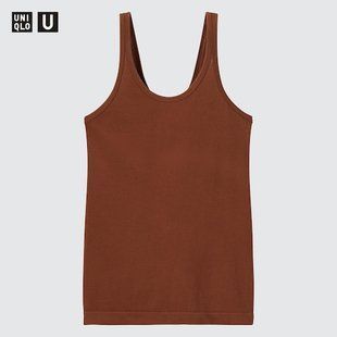 Майка Uniqlo коричневая из серии U 6698 фото