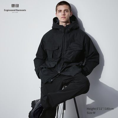 Куртка UNIQLO+ ENGINEERED GARMENTS черная стеганная из серии HEATTECH   6844 фото