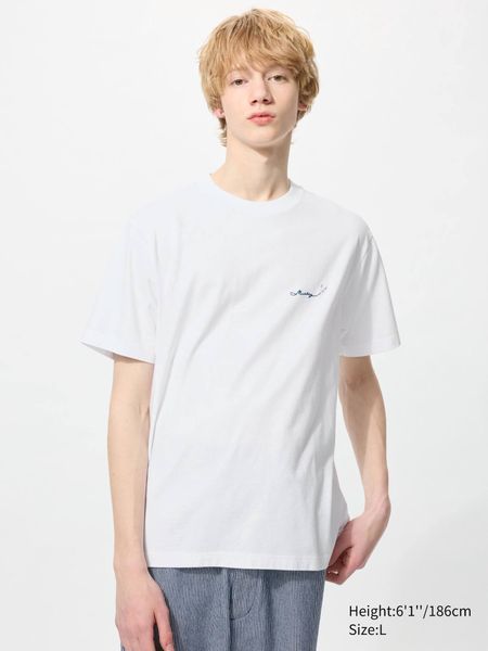 Футболка Uniqlo біла Disney's Mickey Faces UT Graphic T-Shirt 8029 фото