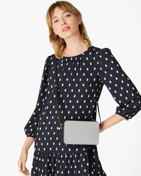 Сумка Kate Spade чорно-сiра Sienna Crossbody Nimbus Grey Multi 8192 фото
