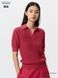 Футболка-поло Uniqlo червона Cotton Pointelle Skipper Polo Sweater 8362 фото 1
