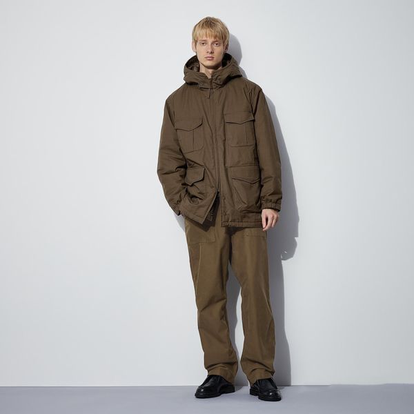 Куртка UNIQLO+ ENGINEERED GARMENTS чорна стьобана із серії HEATTECH   6844 фото