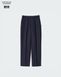 Брюки Uniqlo+COMPTOIR DES COTONNIERS темно-синие утепленные Tweed Pleated Tapered Trousers 7769111 фото 1