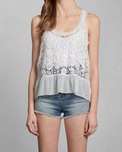 Белый топ Abercrombie&Fitch 2063 фото