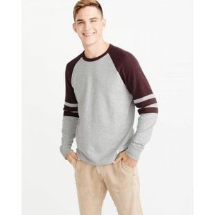 Бордово-сіра кофта Abercrombie & Fitch 3066 фото