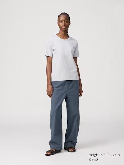 Футболка Uniqlo из серии U светло-серая Supima&reg; Cotton 7372111 фото