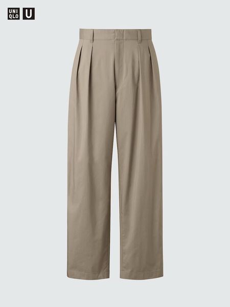 Брюки UNIQLO U чорні Pleated Wide Trousers 8542 фото