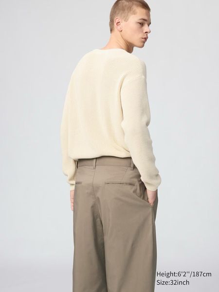 Брюки UNIQLO U чорні Pleated Wide Trousers 8542 фото