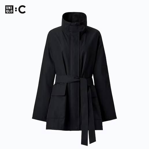 Жакет Uniqlo:C оливковый Stand Collar Oversized Coat 6888 фото