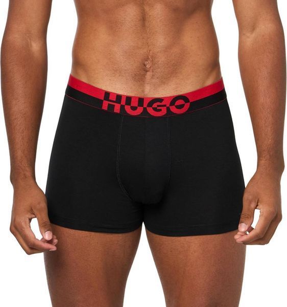 Набор трусов HUGO черные  Men's 3-pack Split Logo Trunk 8411 фото