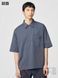 Футболка-поло Uniqlo темно-сiра AIRism Cotton Polo Shirt  7403 фото 1