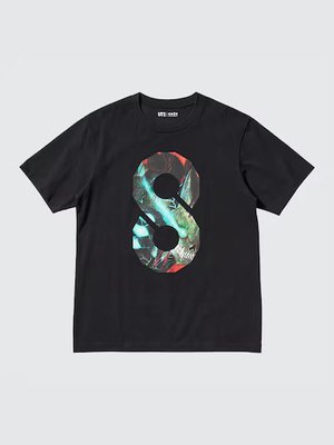 Футболка Uniqlo черная KAIJU No.8 UT Graphic T-Shirt  6961 фото