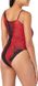 Купальник HUGO красно-черный Tye Dye One Shoulder Full Piece Bathing Suit  6699 фото 2