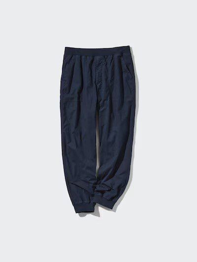 Джоггери Uniqlo темно-сині Cotton Relaxed Joggers  681511 фото