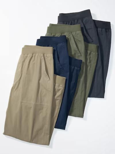 Джоггери Uniqlo темно-сині Cotton Relaxed Joggers  681511 фото