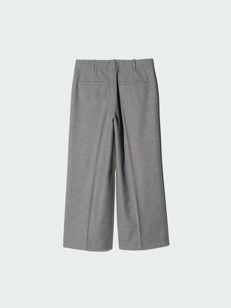 Брюки UNIQLO серые утепленные Wide Cropped Trousers 79501 фото