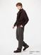 Брюки Uniqlo темно-коричневі Pleated Wide Trousers (Brushed Jersey, Patterned, Longer) 8545 фото 1
