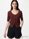 Кофта-кардиган Uniqlo коричневая Sheer Lace Crew Neck Cardigan (Short Sleeve) 8604 фото 1