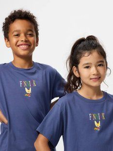 Детская футболка Uniqlo темно-синяя Zootopia UT Graphic T-Shirt 8298 фото