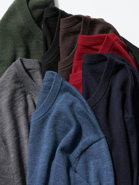 Джемпер Uniqlo світло-зелений 100% Merino Crew Neck Jumper 8569 фото