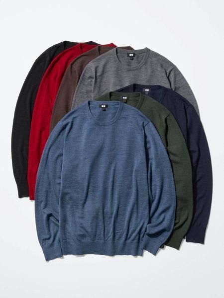 Джемпер Uniqlo світло-зелений 100% Merino Crew Neck Jumper 8569 фото