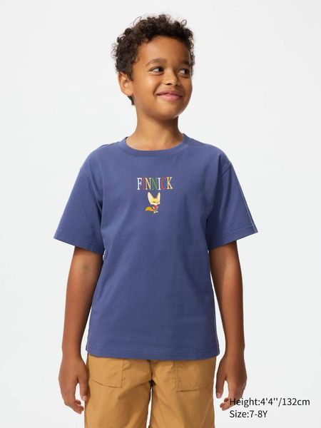 Детская футболка Uniqlo темно-синяя Zootopia UT Graphic T-Shirt 8298 фото