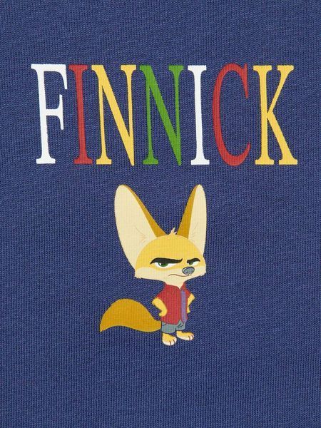 Детская футболка Uniqlo темно-синяя Zootopia UT Graphic T-Shirt 8298 фото