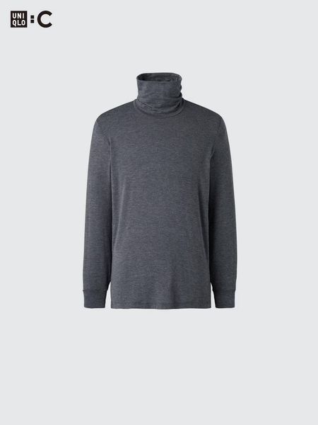 Гольф Uniqlo:C зеленый  HEATTECH Extra Warm Cashmere Blend Turtleneck 8223 фото
