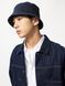 Панама Uniqlo темно-синя UV Protection Reversible Bucket Hat 8426 фото 3