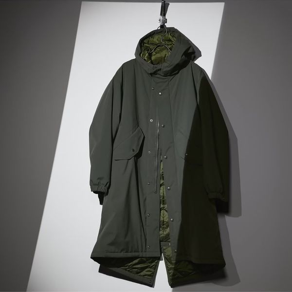 Пальто UNIQLO+ ENGINEERED GARMENTS черное стеганное из серии HEATTECH 6846 фото