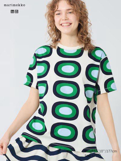 Футболка Uniqlo+Marimekko в принт 67861 фото